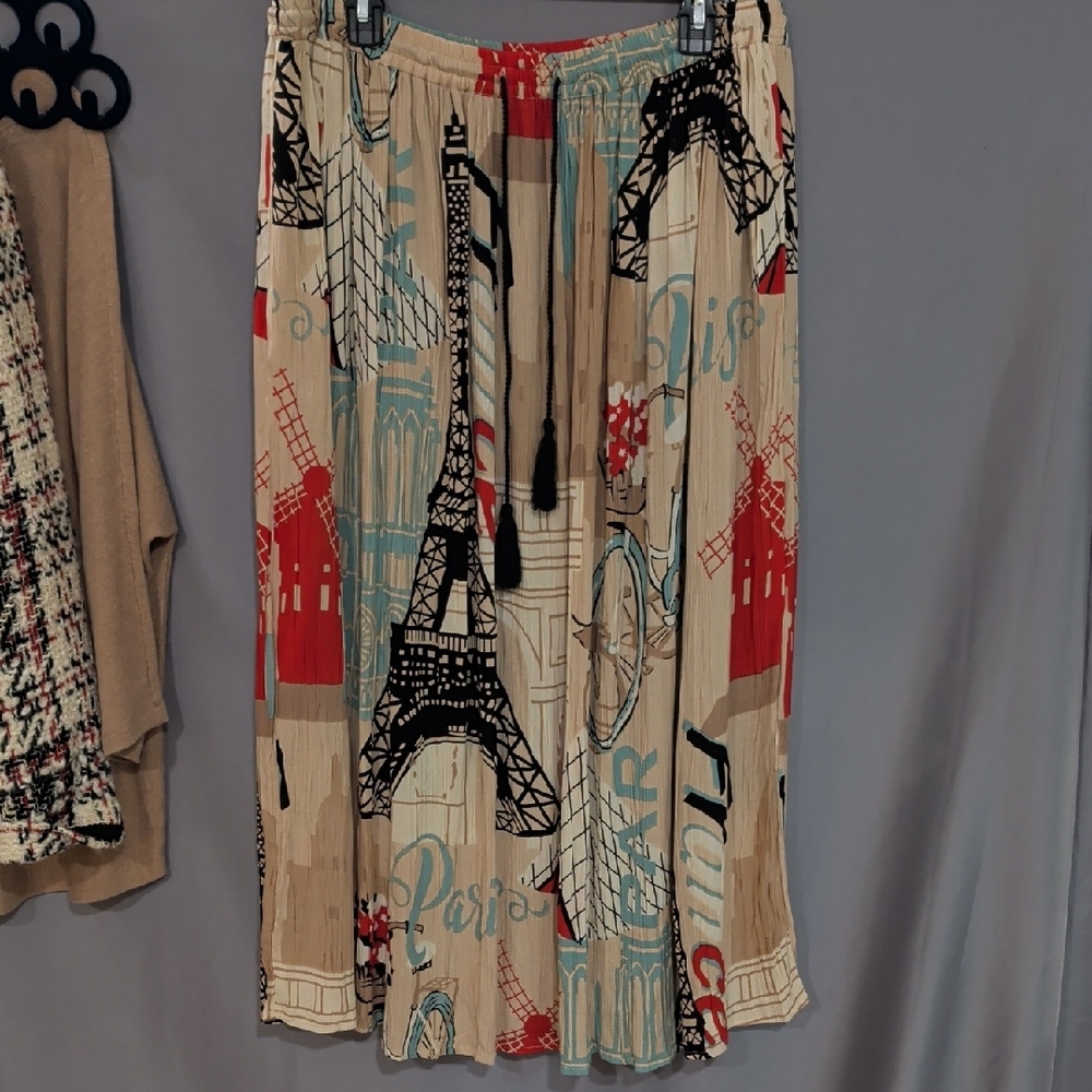📏Paris Print Women's Skirt L